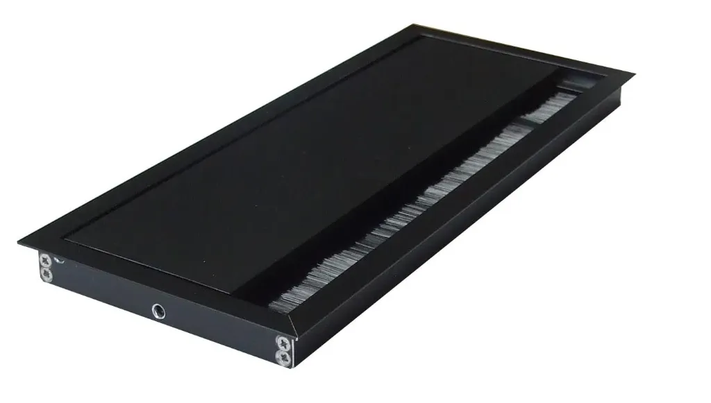 Kabeldoorvoerklep (Zwart, 240 x 100 x 16 mm)